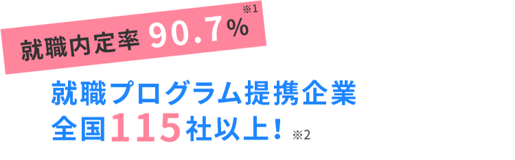 就職プログラム提携企業 全国115社以上！