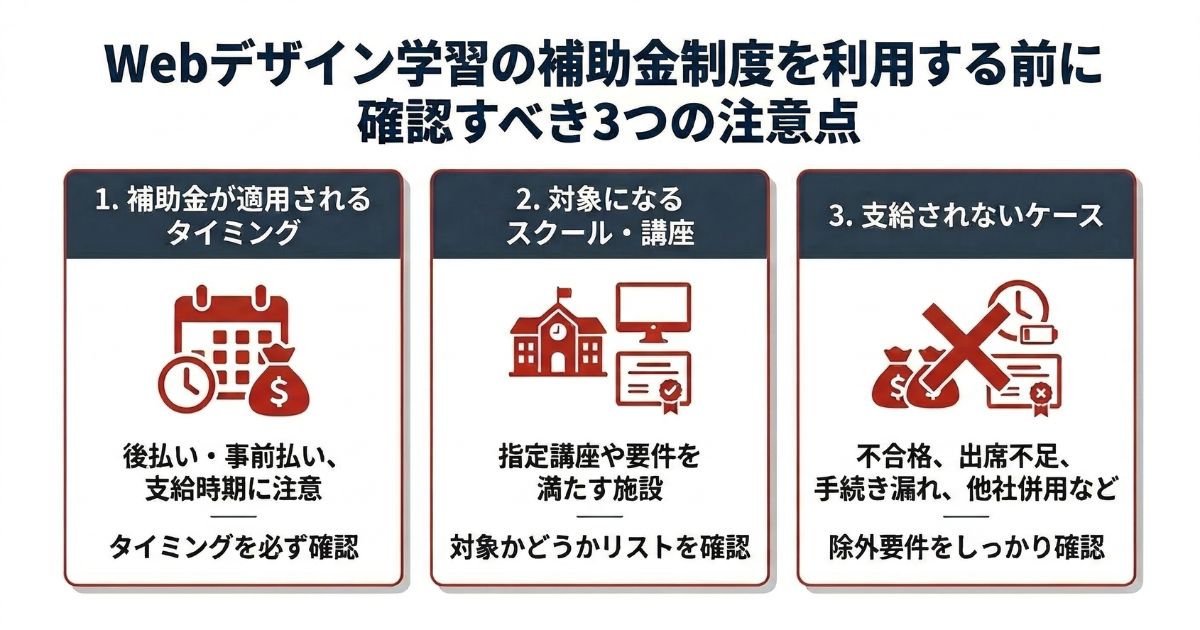 補助金制度を利用する前に確認すべき注意点