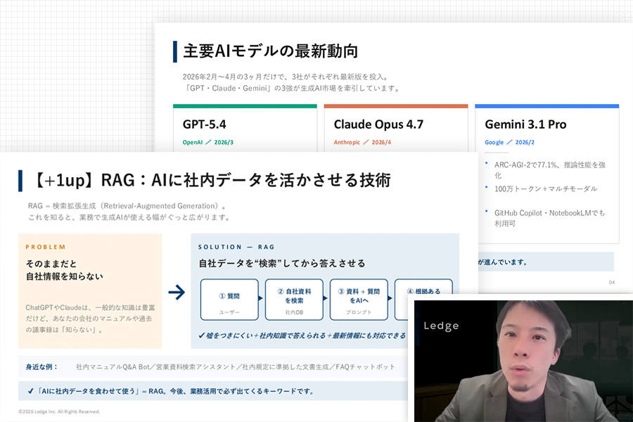 「Ledge」代表による月１ウェビナーのイメージ