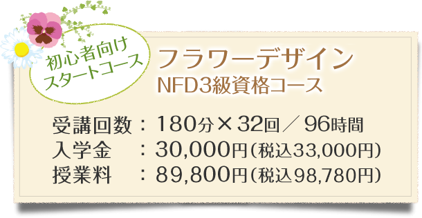 フラワーデザイナーNDF3級対策講座