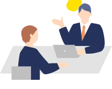 サポートを受ける男性