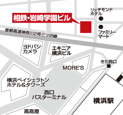 ヒューマンアカデミー横浜校地図